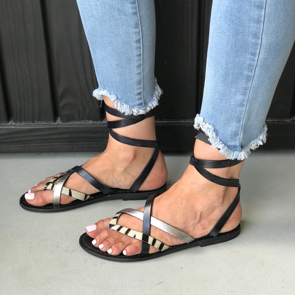 Freebird Leather Gladiator Boho Chic Sandal - Picture 2 of 7